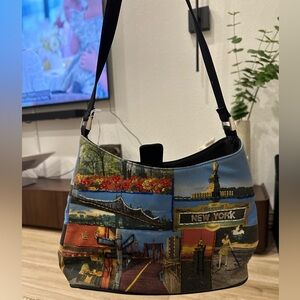 Vintage Y2K Beaded New York City Collage Shoulder Bag 🗽🗽🗽🗽
